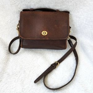 Vintage Coach Court Bag Leather 9870